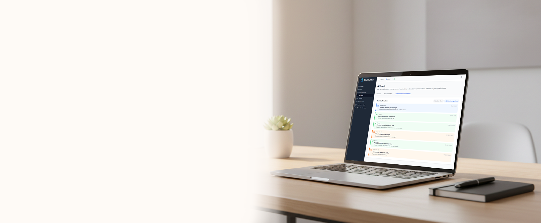 ElevateOne product dashboard background