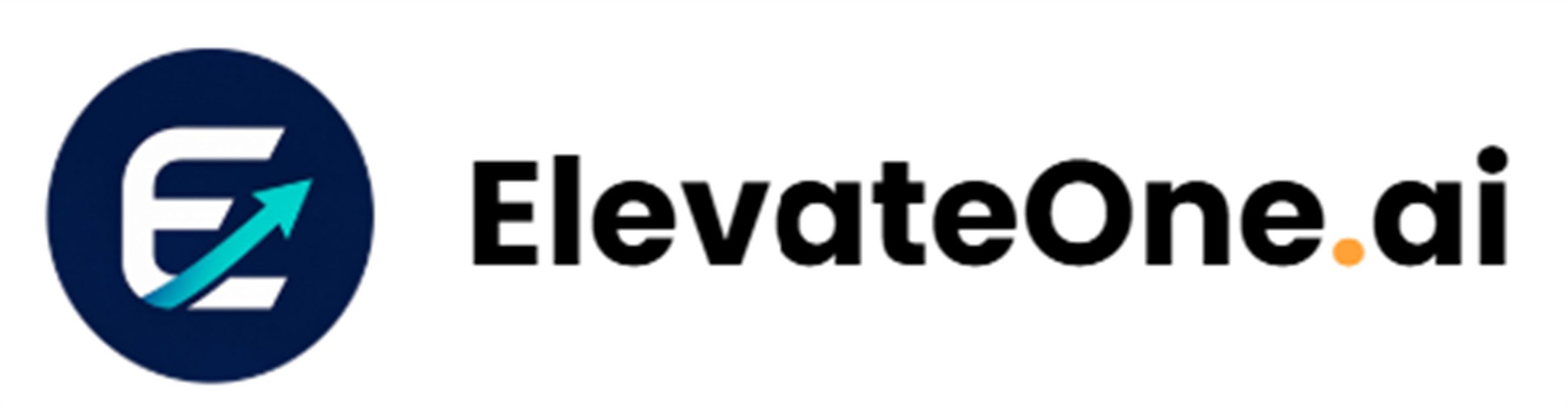 ElevateOne.ai logo with blue symbol and black wordmark